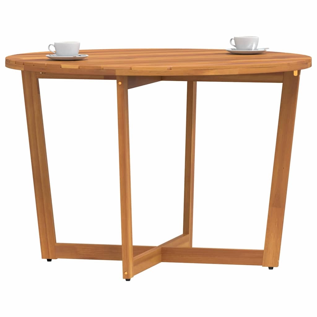 vidaXL Tuintafel rond Ø110x75 cm massief acaciahout