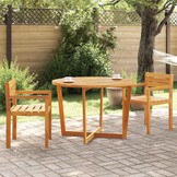 vidaXL Tuintafel rond Ø110x75 cm massief acaciahout
