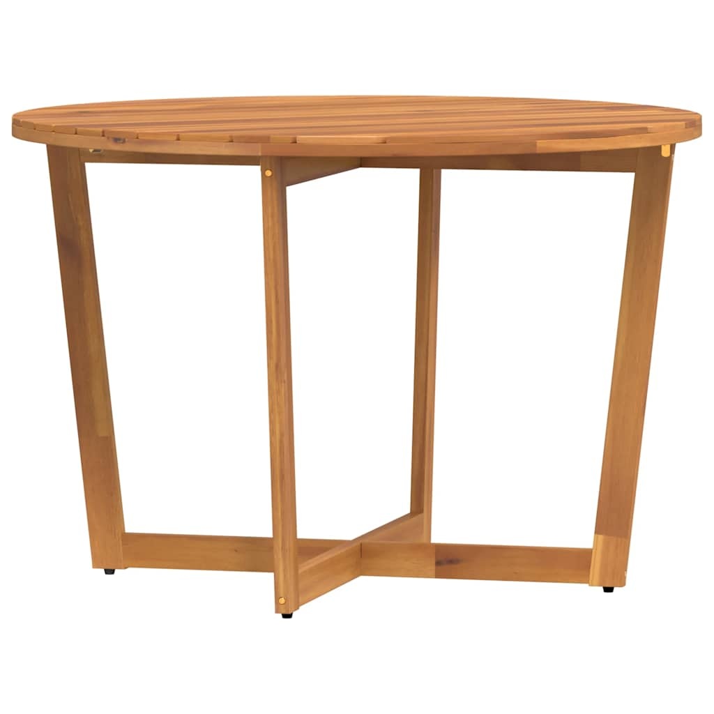 vidaXL Tuintafel rond Ø110x75 cm massief acaciahout