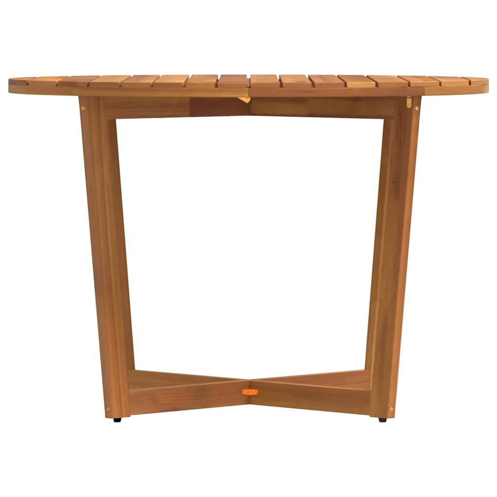 vidaXL Tuintafel rond Ø110x75 cm massief acaciahout
