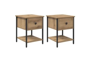 Nachtkastje Artisan Eiken (2 stuks) met 34% Korting