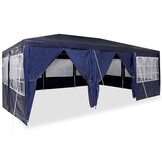 vidaXL Partytent 600 x 400 x 266 cm Blauw Polyetheen