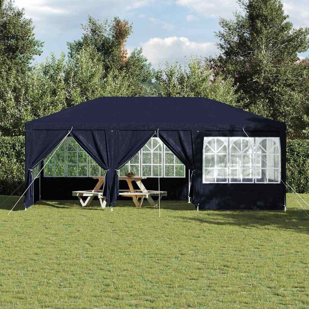 vidaXL Partytent 600 x 400 x 266 cm Blauw Polyetheen