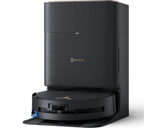 ECOVACS DEEBOT X9 PRO OMNI-robotstofzuiger en -dweil, 16.600 Pa, ultradun, OZMO ROLLER Instant Self-Washing Mopping, ZeroTangle 3.0, dweilfunctie met heet water, drogen met hete lucht, zwart