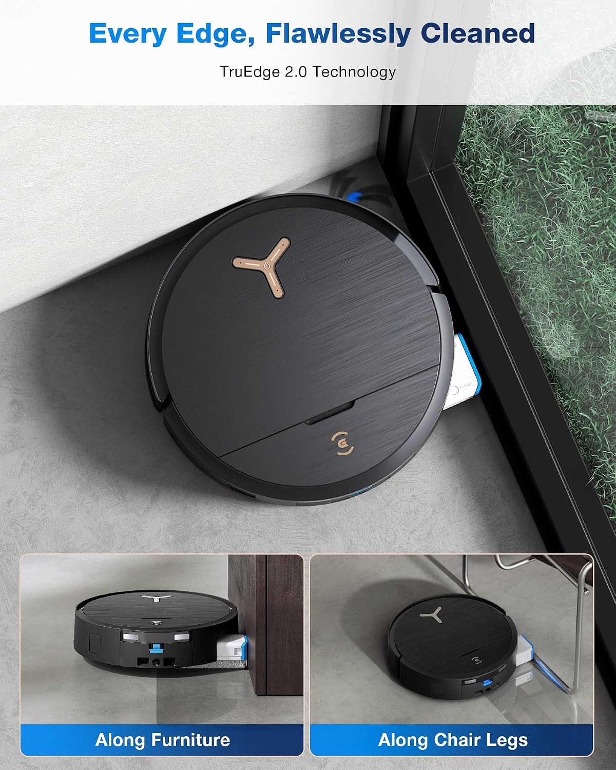 ECOVACS DEEBOT X9 PRO OMNI-robotstofzuiger en -dweil, 16.600 Pa, ultradun, OZMO ROLLER Instant Self-Washing Mopping, ZeroTangle 3.0, dweilfunctie met heet water, drogen met hete lucht, zwart