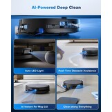 ECOVACS DEEBOT X9 PRO OMNI-robotstofzuiger en -dweil, 16.600 Pa, ultradun, OZMO ROLLER Instant Self-Washing Mopping, ZeroTangle 3.0, dweilfunctie met heet water, drogen met hete lucht, zwart