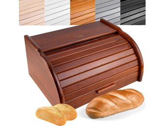 Creative Home Broodtrommel van Beukenhout - Bruin - 40 x 27,5 x 18,5 cm