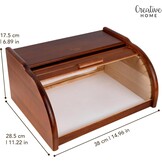 Creative Home Broodtrommel van Beukenhout - Bruin - 40 x 27,5 x 18,5 cm