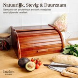 Creative Home Broodtrommel van Beukenhout - Bruin - 40 x 27,5 x 18,5 cm