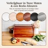 Creative Home Broodtrommel van Beukenhout - Bruin - 40 x 27,5 x 18,5 cm