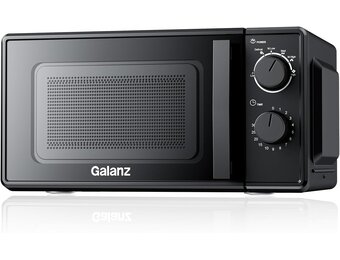 Galanz Solo-magnetron 20L P70T20L-VB, 700W magnetron met 6 vermogensniveaus, 0 tot 30 minuten timer, eenvoudige reiniging met glazen draaiplaat, zwart