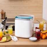 Cecotec IJsmachine Chillin' Ice 1500. 150 W, Dagelijkse Productiecapaciteit van 15 kg, Touchscreen Display, Bediening via APP, Controlevenster, Zelfreinigende Functie, Waterpeil Waarschuwing - Maat Producción diaria 15 Kg