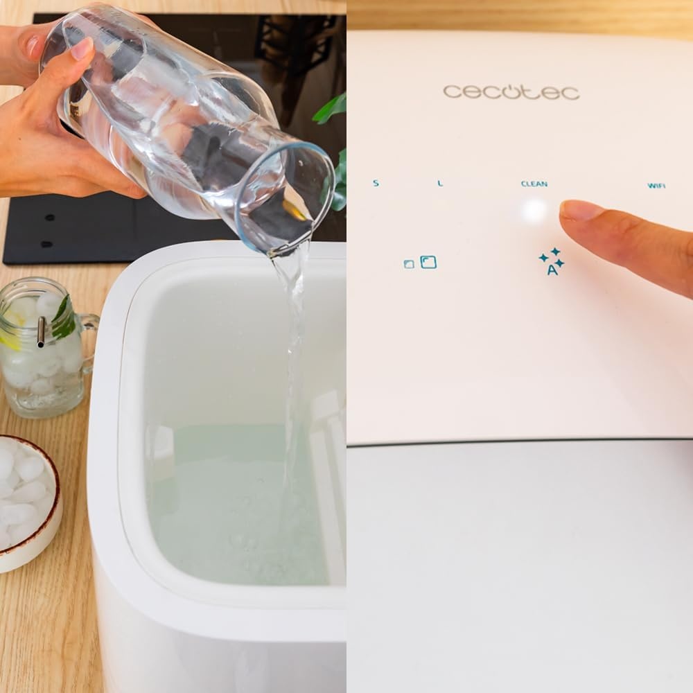 Cecotec IJsmachine Chillin' Ice 1500. 150 W, Dagelijkse Productiecapaciteit van 15 kg, Touchscreen Display, Bediening via APP, Controlevenster, Zelfreinigende Functie, Waterpeil Waarschuwing - Maat Producción diaria 15 Kg