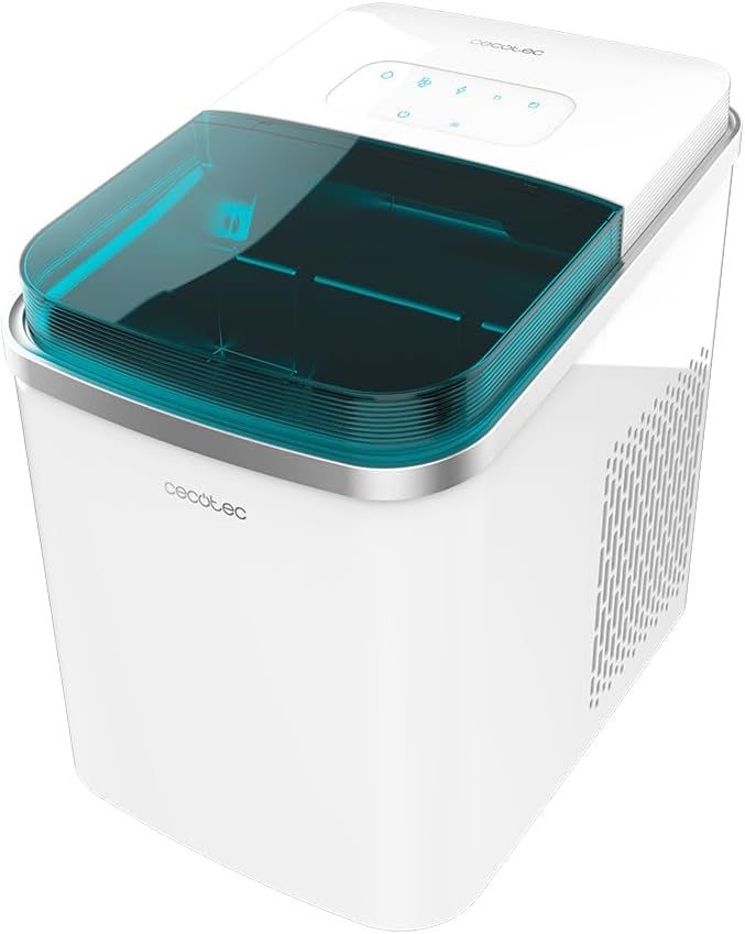 Cecotec IJsmachine Chillin' Ice 1500. 150 W, Dagelijkse Productiecapaciteit van 15 kg, Touchscreen Display, Bediening via APP, Controlevenster, Zelfreinigende Functie, Waterpeil Waarschuwing - Maat Producción diaria 15 Kg
