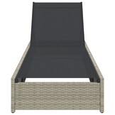 vidaXL Ligstoel Beige 200.5 x 70 x 75 cm poly rattan