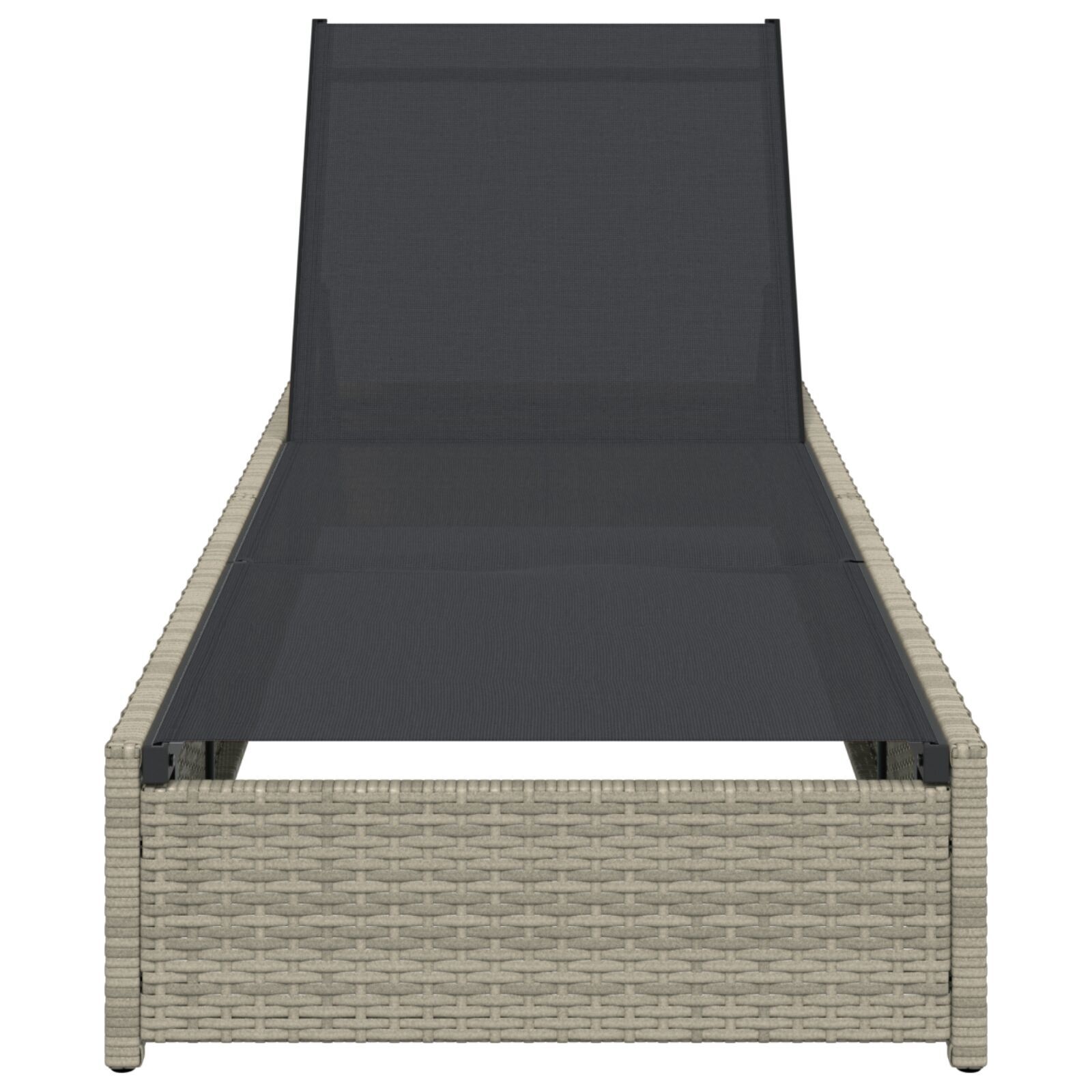 vidaXL Ligstoel Beige 200.5 x 70 x 75 cm poly rattan