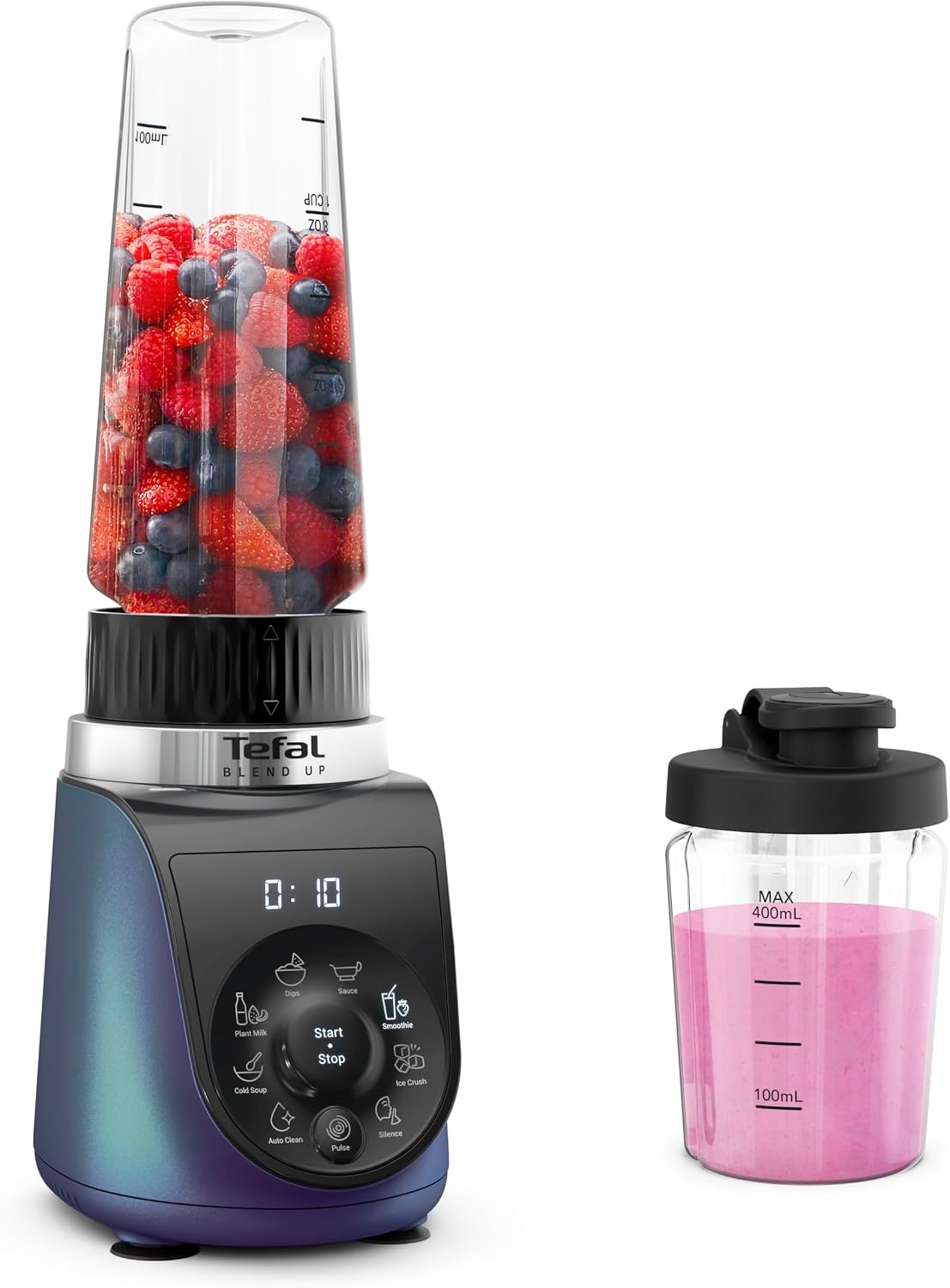 Tefal BL19H4 Blend Up Mini Blender - 1000W - Boreal Blue - 700 ml