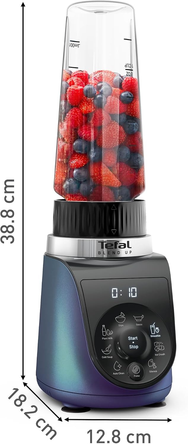 Tefal BL19H4 Blend Up Mini Blender - 1000W - Boreal Blue - 700 ml