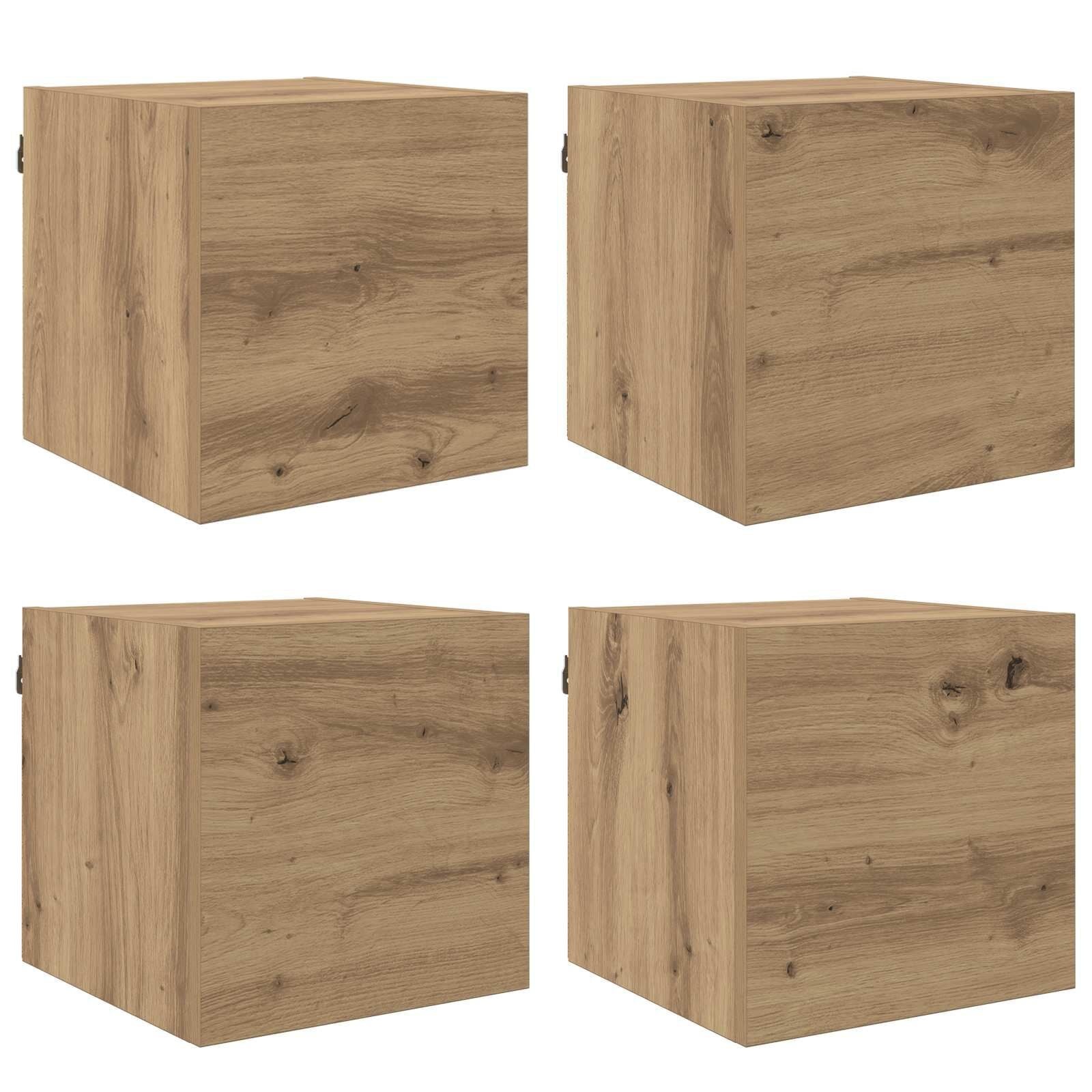 vidaXL Wandgemonteerde TV-kast Artisanaal eiken Bewerkt hout