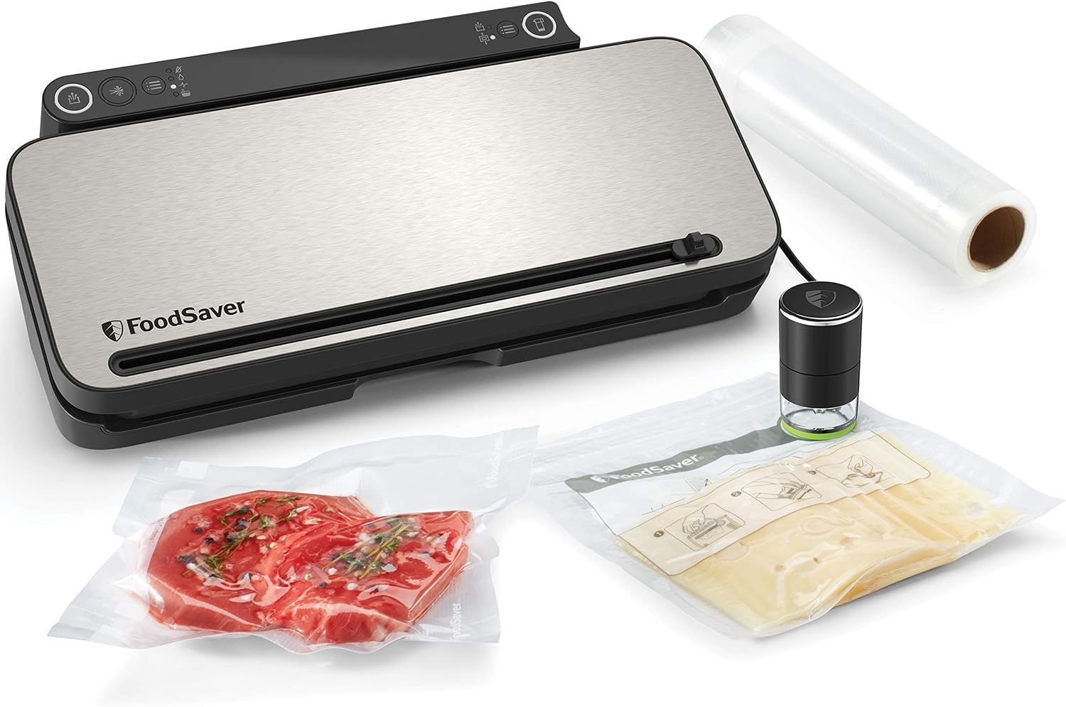 FoodSaver VS3190X Vacuümmachine - RVS - Inclusief rollen, zakken en handmatige accessoire