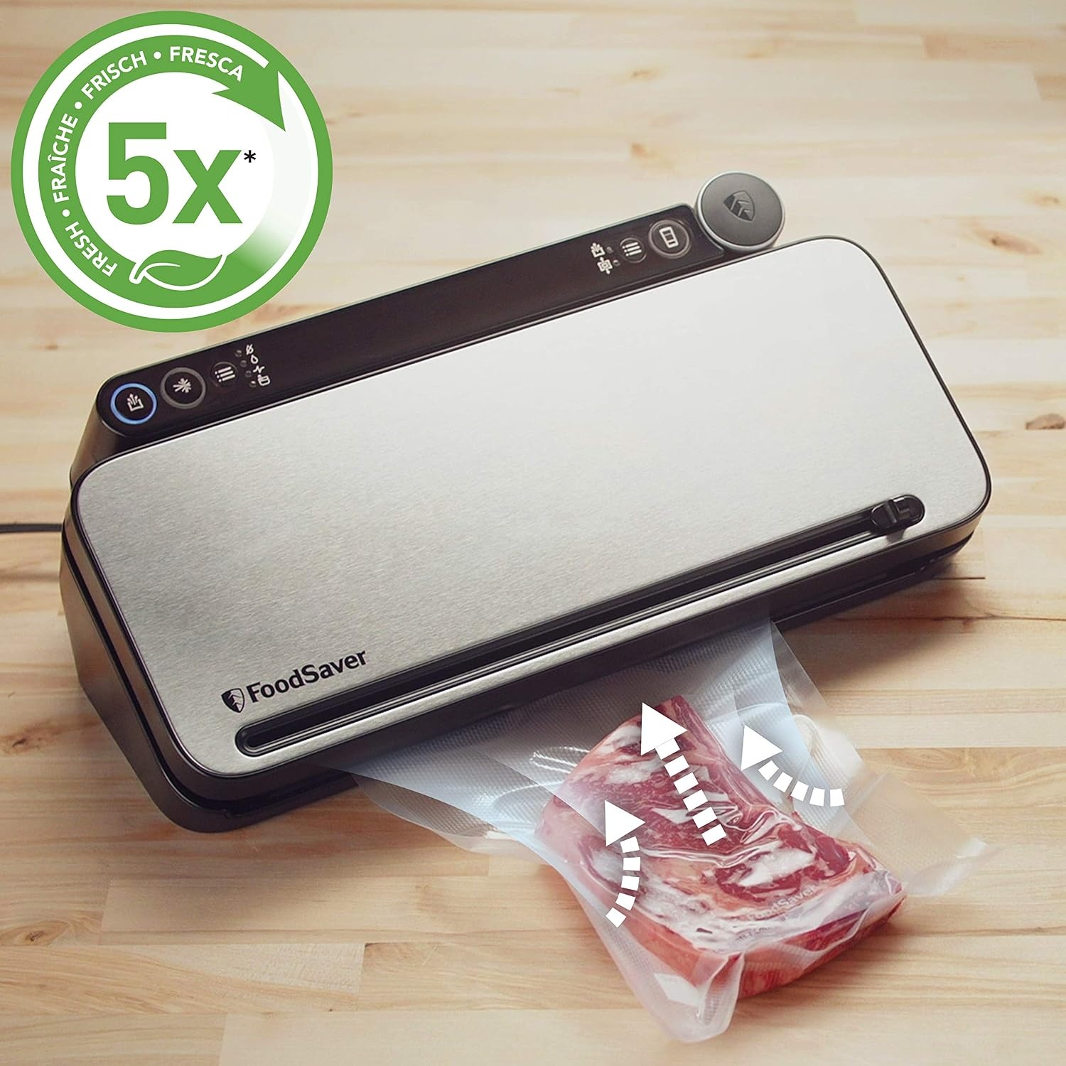 FoodSaver VS3190X Vacuümmachine - RVS - Inclusief rollen, zakken en handmatige accessoire