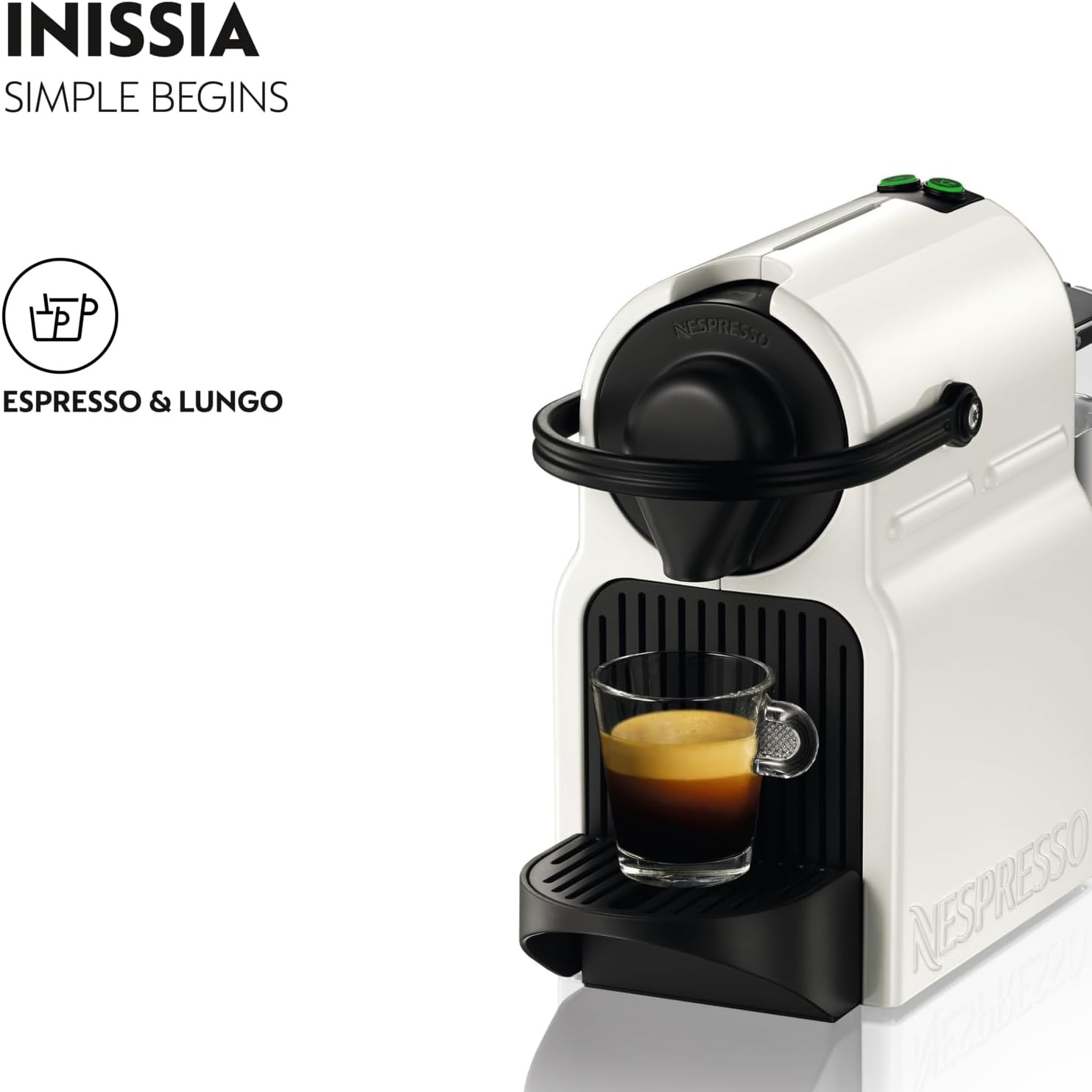 Nespresso Inissia by Krups, Original koffiemachine, XN1001, Wit