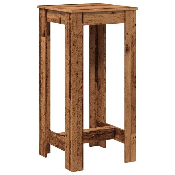 vidaXL Bartafel 51x50x103,5 cm bewerkt hout oud houtkleurig
