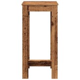 vidaXL Bartafel 51x50x103,5 cm bewerkt hout oud houtkleurig
