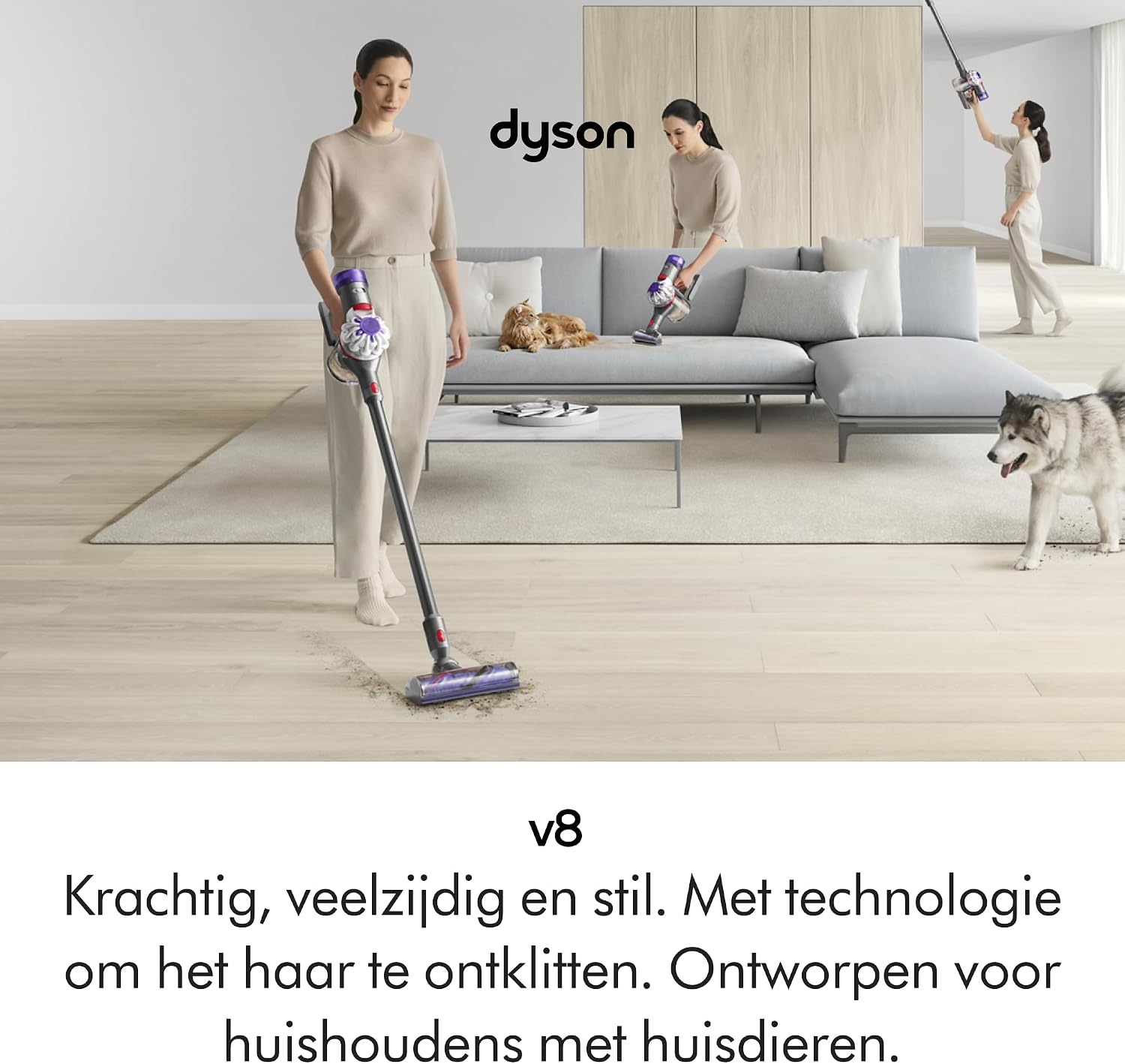 Dyson V8 Advanced draadloze steelstofzuiger (zilver/nikkel)