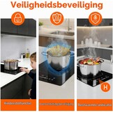 Topwish Inductiekookplaat 30 cm, inductiekookplaat 2 platen met flexzone