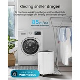 Pro Breeze Compacte Luchtontvochtiger 12L per dag - Wit - 2 Liter Watertank
