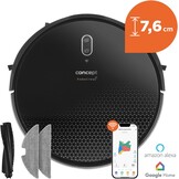 Concept VR3300 Robotstofzuiger met dweilfunctie, 2-in-1 RoboCross Laser, zwart