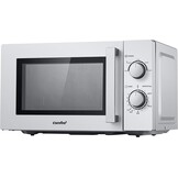 Comfee CMSN 20 si magnetron, solo-magnetron met 5 standen, binnenverlichting, easy derost, 360° draaiplateau, twee draaiknoppen, 20 l/700 W, zilver