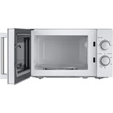 Comfee CMSN 20 si magnetron, solo-magnetron met 5 standen, binnenverlichting, easy derost, 360° draaiplateau, twee draaiknoppen, 20 l/700 W, zilver