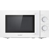 Comfee CMSN 20 si magnetron, solo-magnetron met 5 standen, binnenverlichting, easy derost, 360° draaiplateau, twee draaiknoppen, 20 l/700 W, zilver