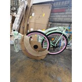Meisjesfiets 26 inch - 7 versnellingen - mintgroen met roze