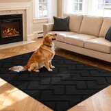 Biscpro Deurmat Antislip 119x180 cm - Zwart