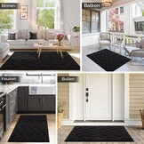 Biscpro Deurmat Antislip 119x180 cm - Zwart