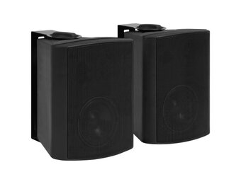 vidaXL Stereoluidsprekers wandgemonteerd 2 st 100 W zwart