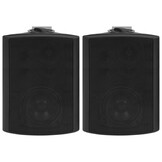 vidaXL Stereoluidsprekers wandgemonteerd 2 st 100 W zwart