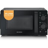 SEVERIN Magnetron Solo, magnetron voor ontdooien en verwarmen, magnetron met draaiplateau voor gelijkmatige warmteverdeling, 17 L, wit/zwart, MW 7885