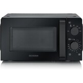 SEVERIN Magnetron Solo, magnetron voor ontdooien en verwarmen, magnetron met draaiplateau voor gelijkmatige warmteverdeling, 17 L, wit/zwart, MW 7885