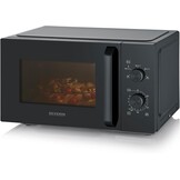 SEVERIN Magnetron Solo, magnetron voor ontdooien en verwarmen, magnetron met draaiplateau voor gelijkmatige warmteverdeling, 17 L, wit/zwart, MW 7885