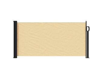 vidaXL Uittrekbaar Zijscherm Rechthoekig 100 x 500 cm Polyester Zand