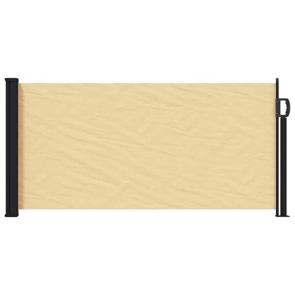vidaXL Uittrekbaar Zijscherm Rechthoekig 100 x 500 cm Polyester Zand