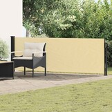 vidaXL Uittrekbaar Zijscherm Rechthoekig 100 x 500 cm Polyester Zand