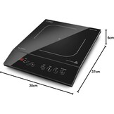CASO Maitre 2400 Inductiekookplaat, mobiel, SmartControl op 12 standen, 60-240 °C, timer tot 180 minuten, pannen tot 26 cm, 2400 watt, glaskeramiek