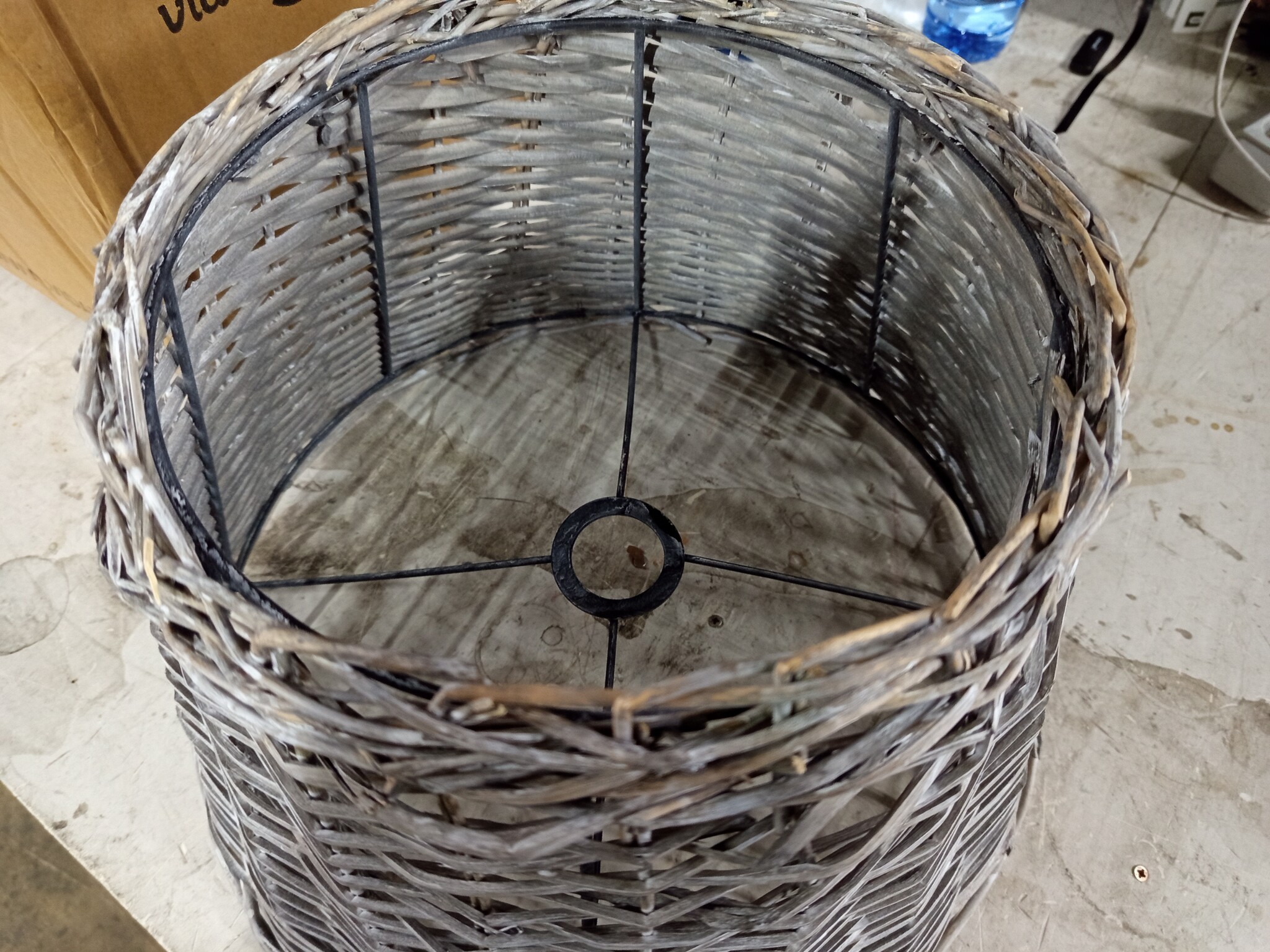 vidaXL Lampenkap Ø40x26 cm wicker bruin