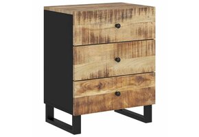 Nachtkastje Mangohout & Metaal - 50x62 cm - 59% Korting