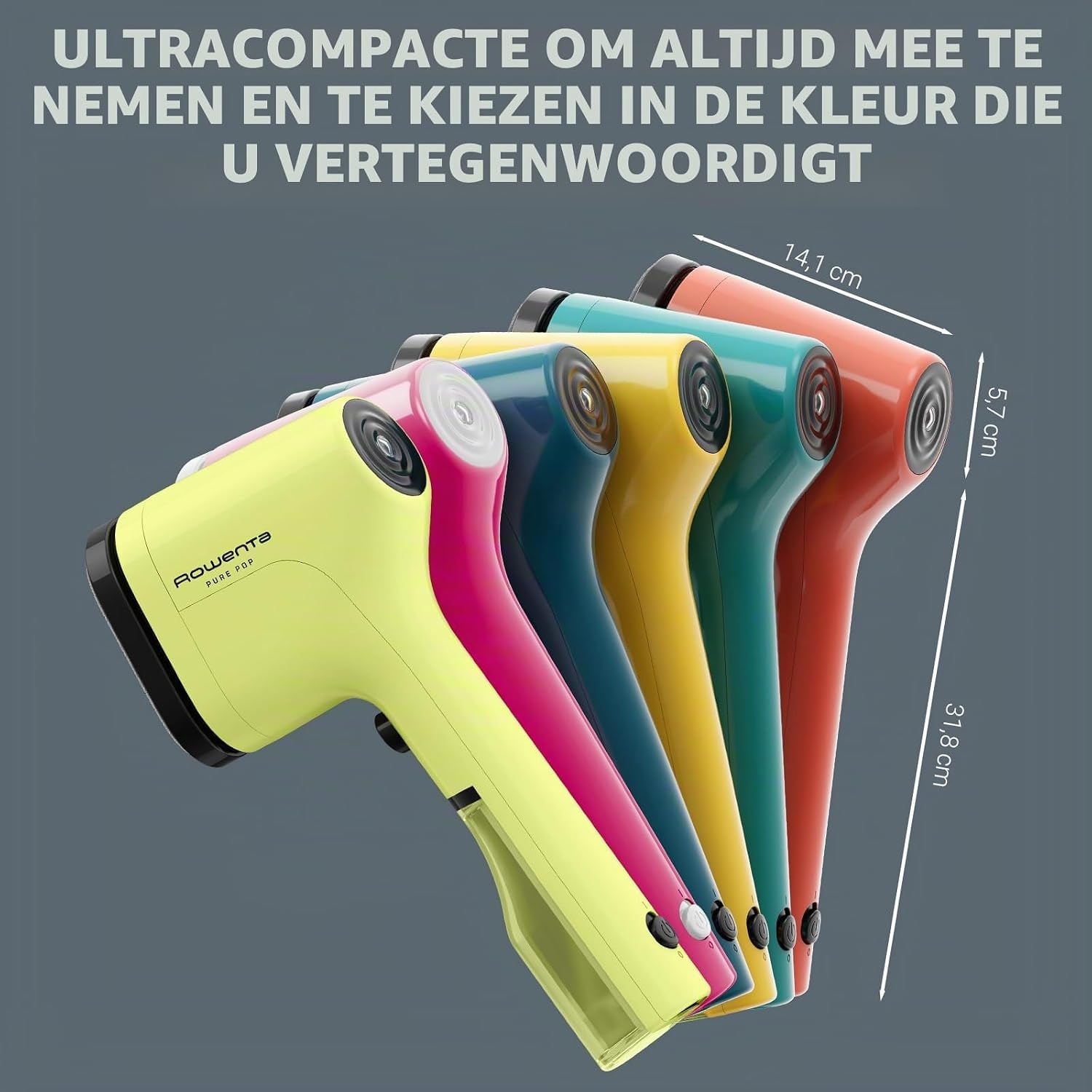 Rowenta Pure Pop stoomborstel, 1300 W, vermogen tot 20 g/min, groen DR2024